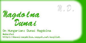 magdolna dunai business card